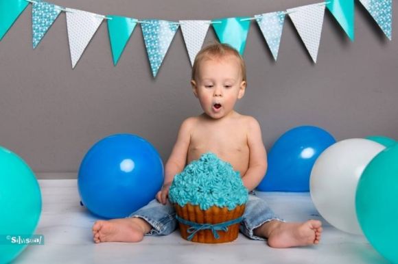Cake smash fotoshoot 1 jaar Waalwijk
